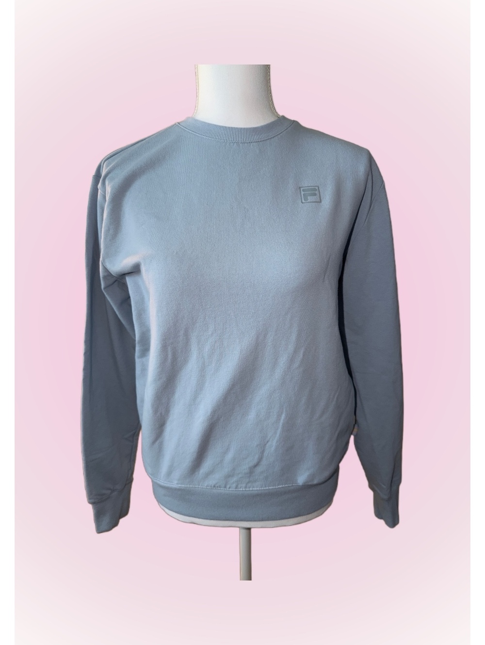 Vintage 90s Fila Women’s S Crewneck Sweatshirt with Pockets | Tonal Logo Y2K - Picture 1 of 4